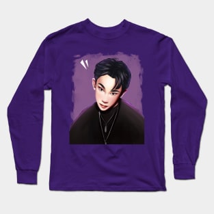 WonHo, kpop, fan art, version 1, crazy, don’t regret, singer, dancer, artist, monster x, idol Long Sleeve T-Shirt